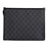 Gucci Canvas With Leather Makeup Bag Clutch Toiletry Bag Mens Black Gray