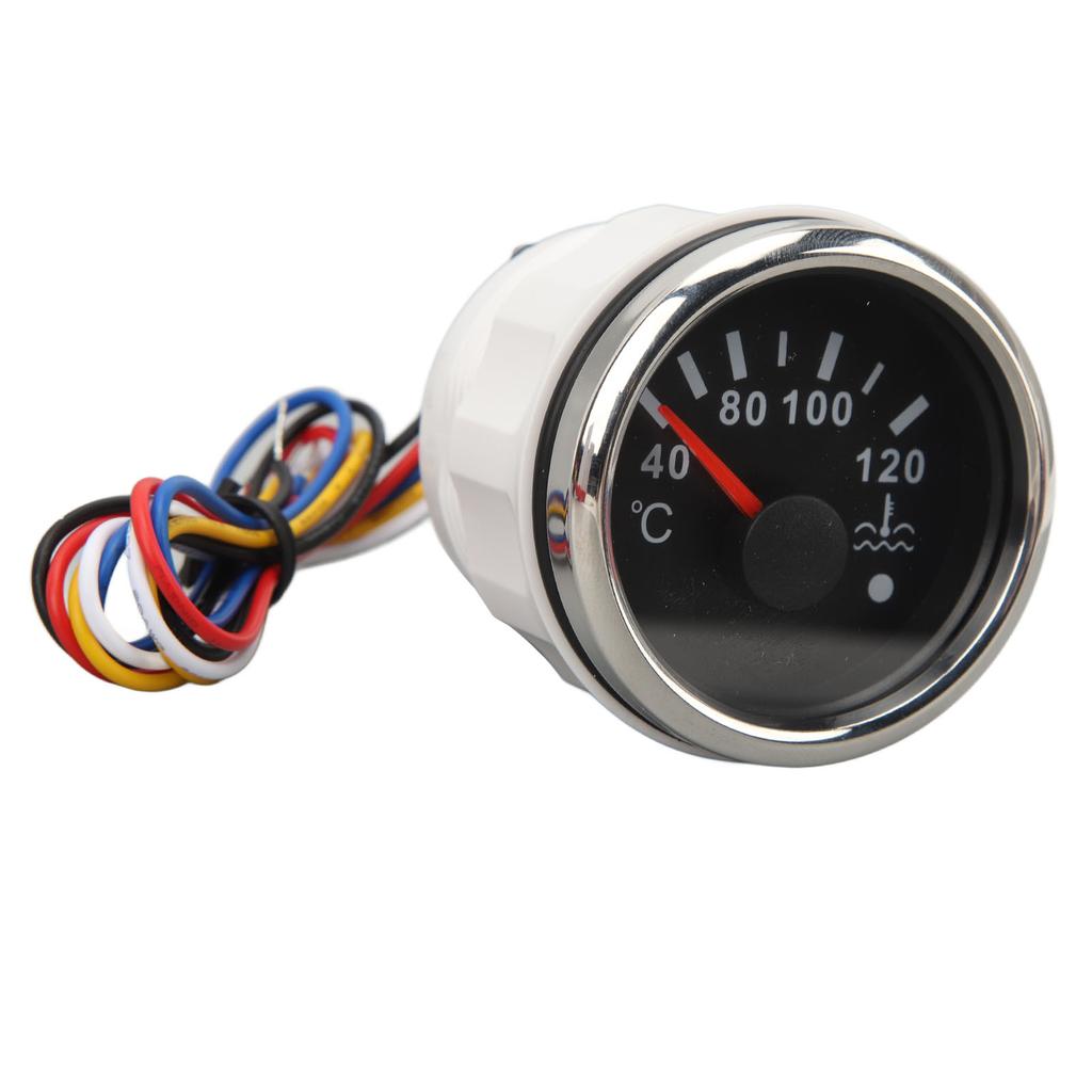 52MM Water Temperature Gauge 40 To 120 Degrees C  9 To 32V Pointer Water Temperature Meter with Backlight For RVs Yachts Fishing Boats