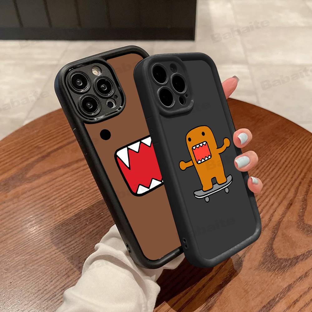 Cute Domo Kun Phone Case For IPhone 11 12 13 16 15 17 14 Pro Max Soft Funda Silicone Cover