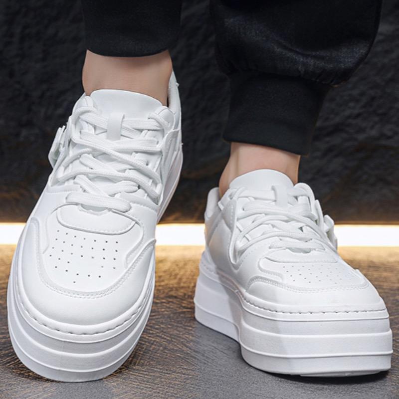 Fashion Men Sneakers Skateboard Shoes High Quality Leather Casual Shoe Designer Platform Shoes for Men Lace Up Sport Shoes Tenis