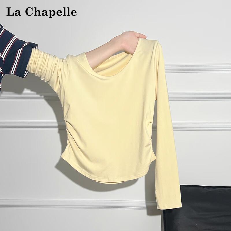 La Chapelle Women s Pleated Waist Long Sleeve T-shirt XL