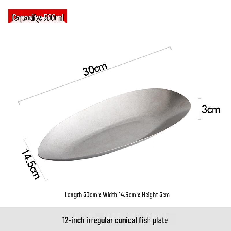 Nordic Irregular Stainless Steel Dinner Plate