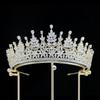 New European and American Zircon Bridal Crown Headpiece Metal Electroplating Korean Style Diamond Crown Wedding Hair Accessories