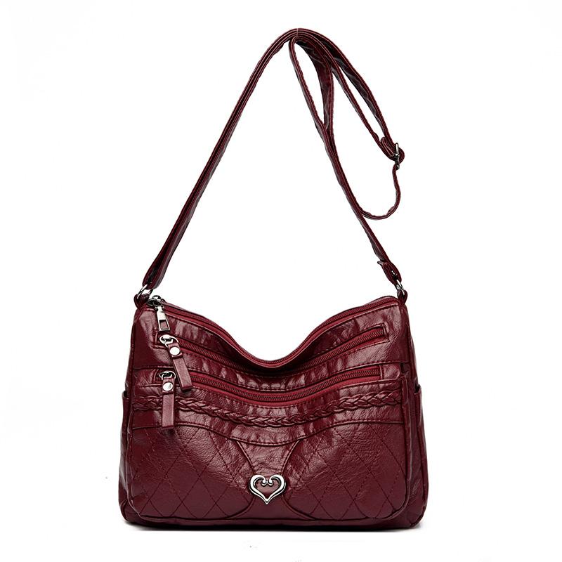 Мягкая кожаная сумка кроссбоди Женская сумка через плечо Маленькая квадратная сумка — фото 19