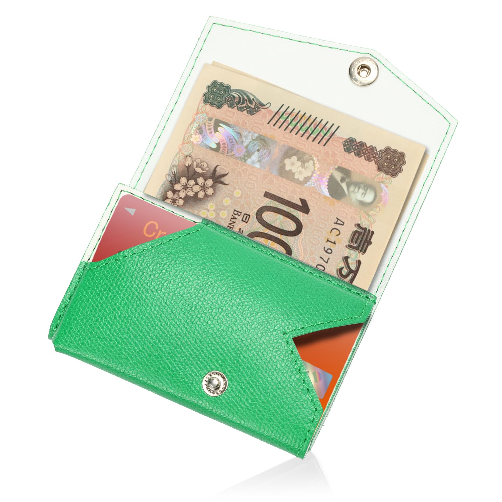 

Small Wallet Wallet Made in Japan Genuine Leather Green [Abrasus] Men s Women s зелений