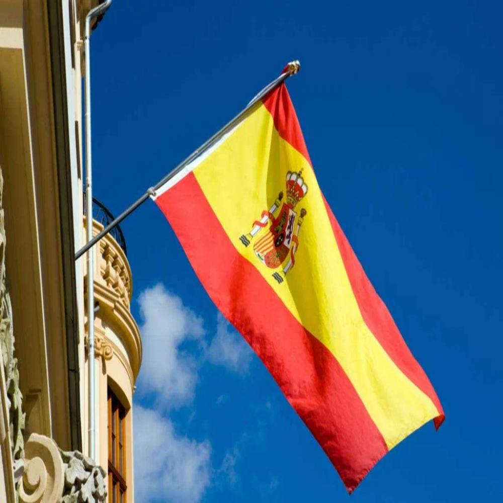 90x150cm spain flag 3x5 Feet ES Espana Spanish Flag Super Poly football FLAG Indoor Outdoor for Celebration big flags 60x90cm-2x3Fts