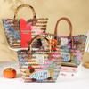 Dachshund Beach Bag: Handwoven Rattan-Style Basket for Weddings, Parties, & Fashion Markets