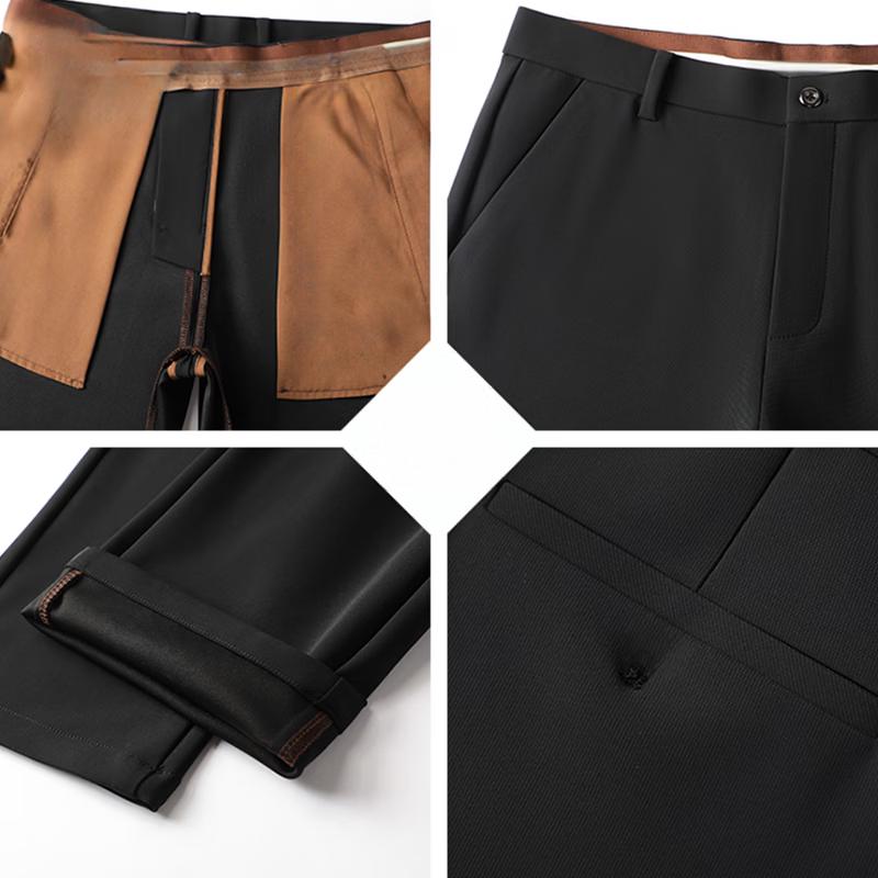 Yalu Men's Ice Silk Breathable Business Casual Pants