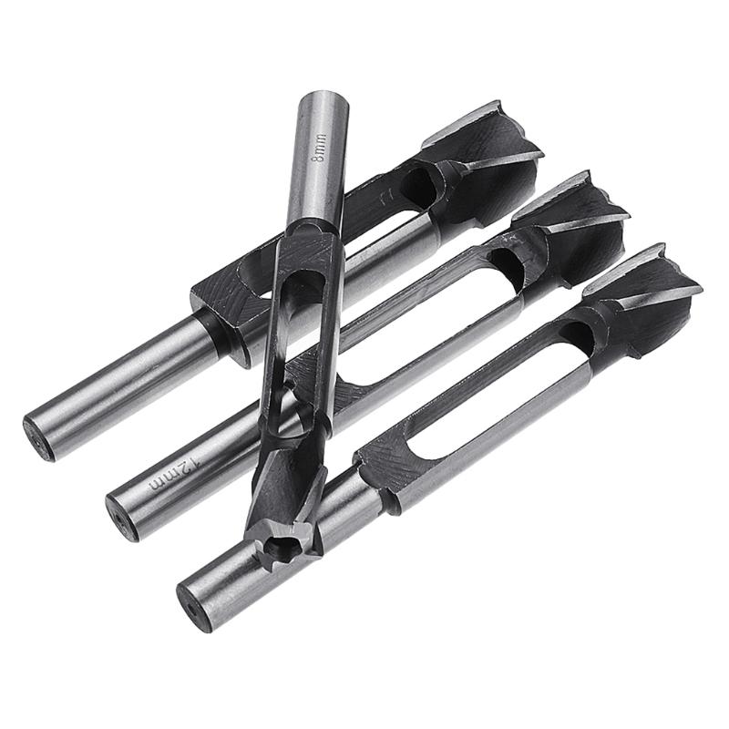 8/10/12/15mm Tenon Dowel And Plug Drill 13mm Shank Tenon Maker Tapered Woodworking Cutter Plug Hole Cutter