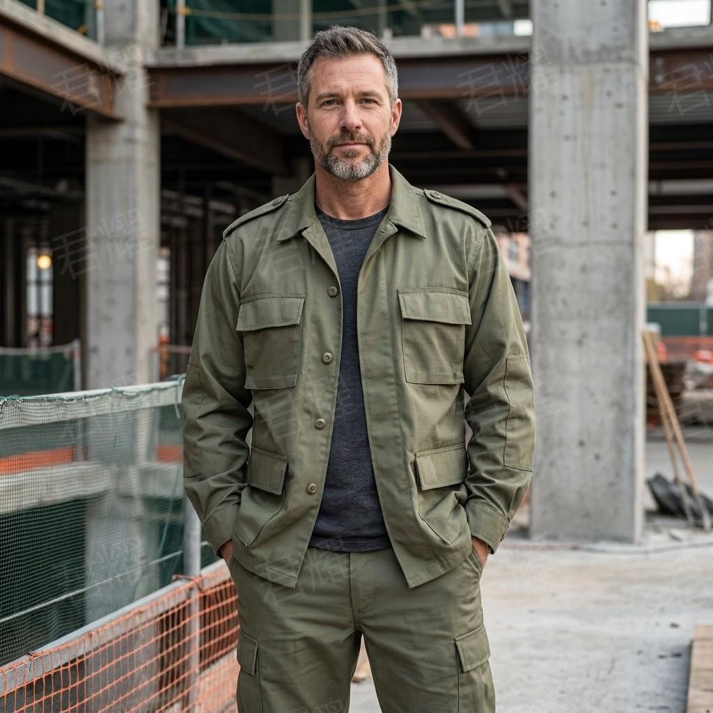 Set Uniforme da Combattimento Mimetico BDU da Uomo Transfrontaliero - Resistente a Manica Lunga Tattico per Sport all'Aperto