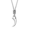 Viking Retro Wolf Tooth Necklace Stainless Steel Norse Rune Pendant Necklace For Men Women Amulet Jewelry Gift