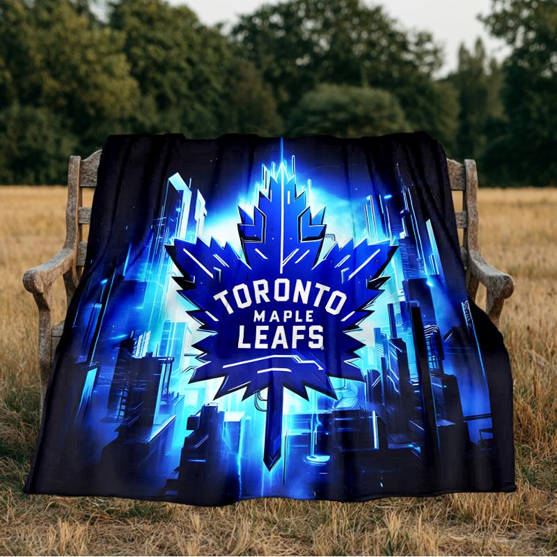 Maple Leafs Flannel Blanket, Use for Birthday/Holiday Gift, Soft Blanket for Sofa/Bed/Camping/Office/Tourism Use,All Seasons
