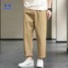 ROMON Men's Summer Loose Fit Drawstring Straight-Leg Pants with YKK Zipper
