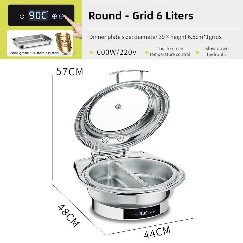 Elektrischer Chafing Dish mit großer Kapazität Buffet-Set Partys Speisen-Buffetwärmer Restaurant Einstellbare Temperatur Kochfeld