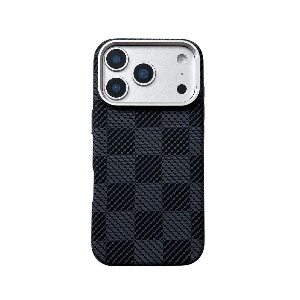Apple 17 Pro Max Kevlar Magnetic Case: iPhone 16 Frosted Carbon Fiber Texture 15 Protective Cover