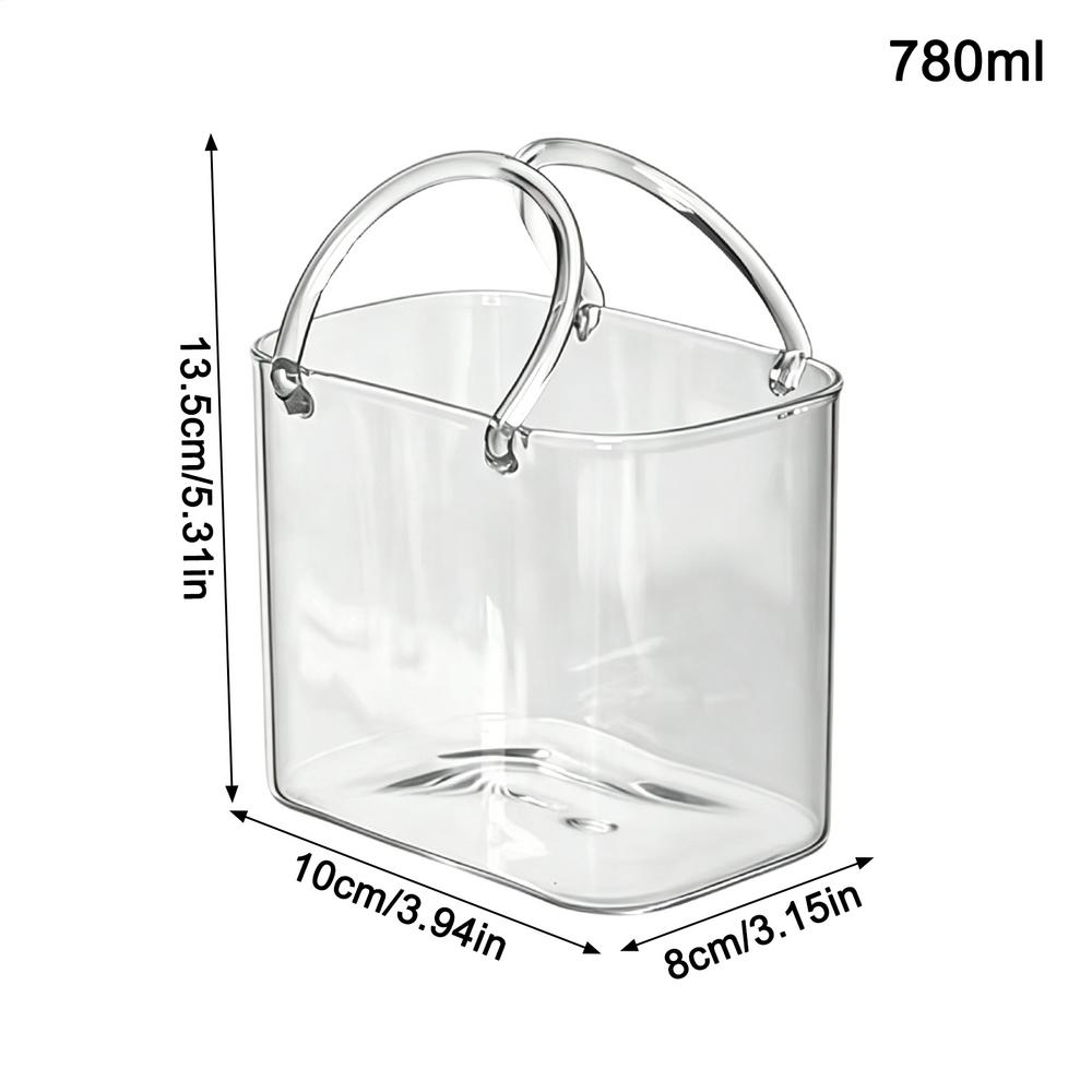 

Glass Purse for Drinks Handbag Vase Funny Beverage Cup for Women Ladies Home Wedding Bridal Shower Friends Gathering Restaurant 780ml