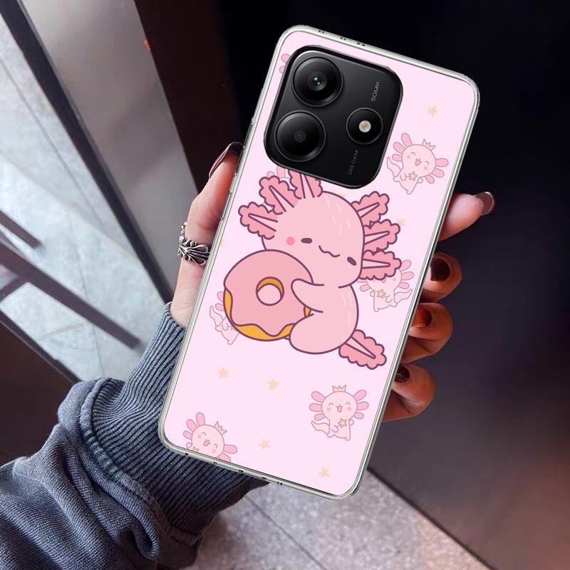 Süßes Axolotl Kawaii Handyhülle Für Xiaomi Redmi Note 15 14 14S 13 12S 12 Pro Plus 11S 11 10S 10 4G Hülle 11E 11T 5G Druck Fundas