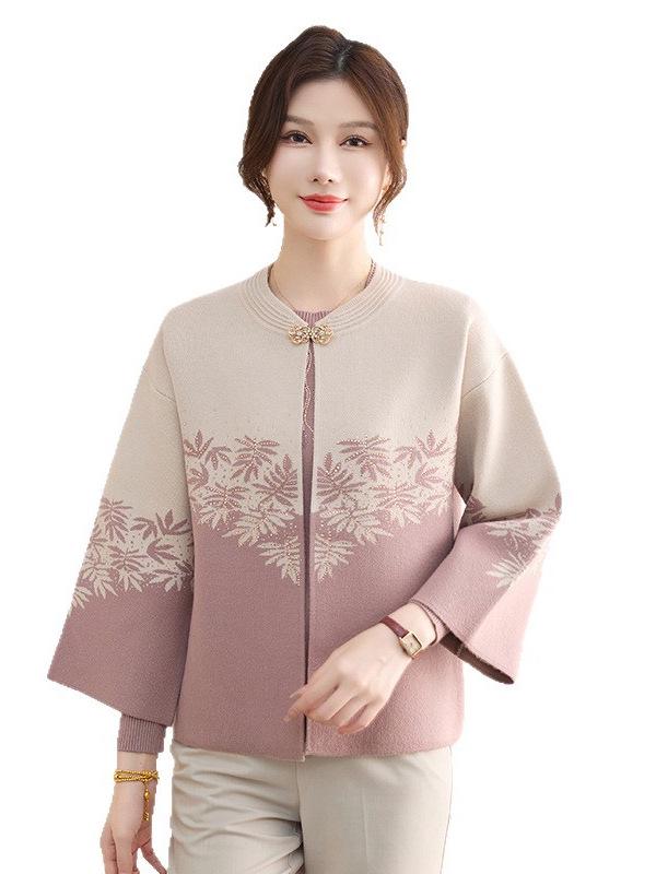 Mom's Autumn Knit Cardigan & Sweater Set - 2026 New Style for Middle-Aged & Elderly Women