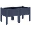 Planter with Legs Blue Grey 80 x 40 x 42 cm PP