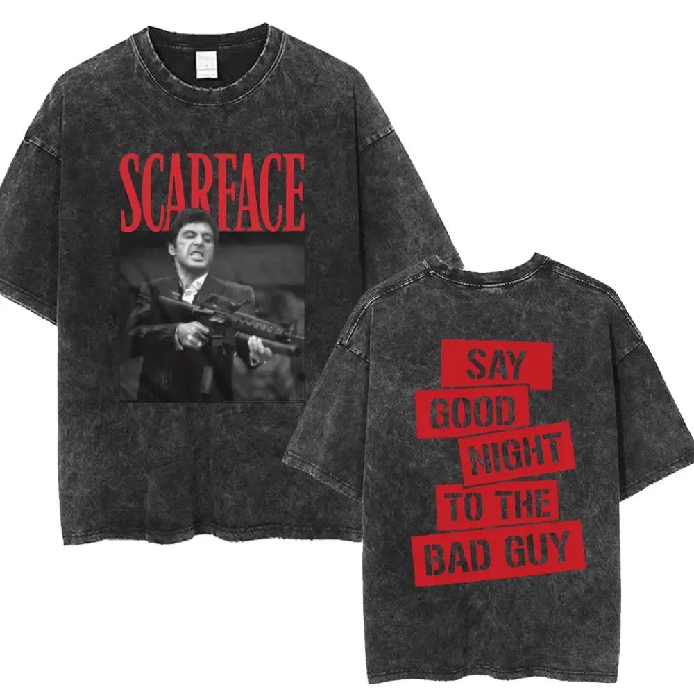 

Футболка Streetwear Scarface Movie Always Tell The Truth Even When I Liter Тони Монтана Washed для мужчин Vintage Punk 2XL