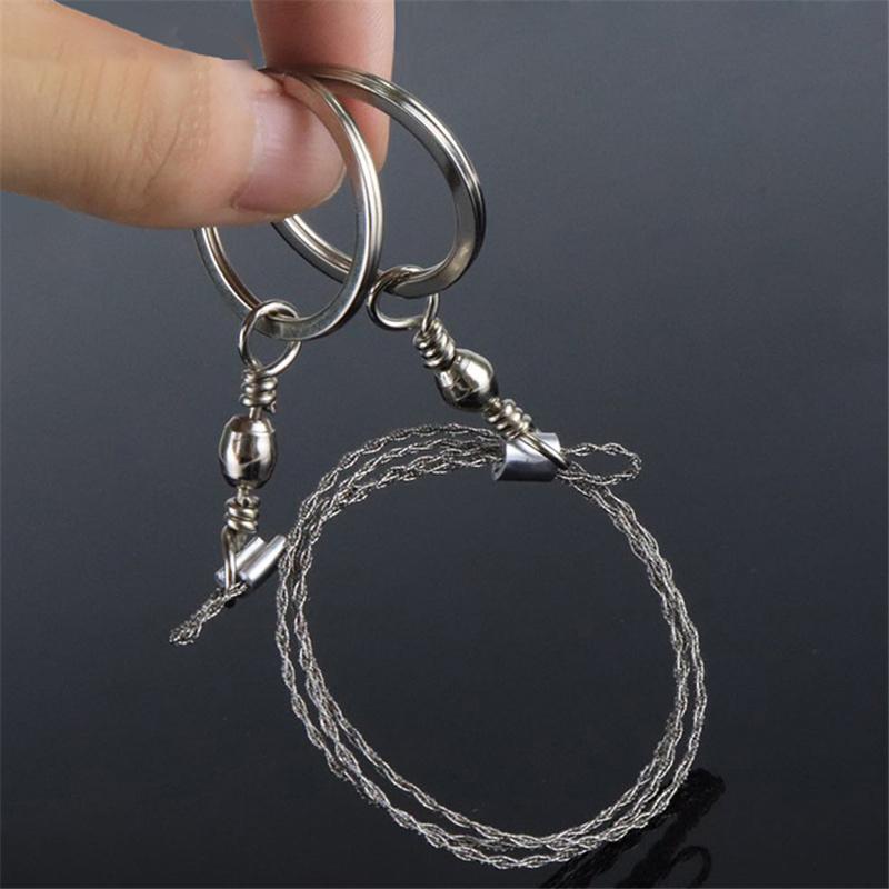 Drátová pila z nerezové oceli Řezací lano Řetězové vybavení pro nouzové cestování Kempování Turistika Outdoor Survive Tool