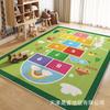 Cartoon Hopscotch Area Rug Living Room Kids Play Mat Soft Crystal Velvet Floor Cover Rectangle