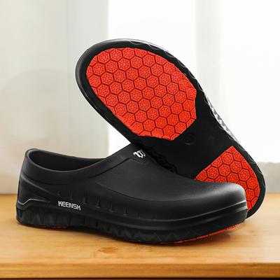 High Quality Oil-proof Chef Shoes Men's Anti-slip Casual Sandals Mens Slip-on EVA Waterproof Shoes for Men Outdoor Work Shoe