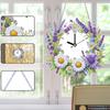 2D Flat DIY Wreath Diamond Clock Art Pendant Home Wall Decoration Crafts