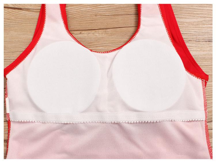 Women's 2020 Sexy One-Piece Swimsuit with Chest Pads, Solid Color, Sleeveless Triangle Beachwear