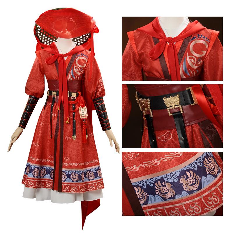 Identity V Champion Skin Entomologist Rare Tier Treading on Grass Zombie Game Cosplay Crimson Bridal Gown Halloween Gothic Costume