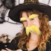 Pack Of Three Fake Beard Yellow Color Cosplay Outfit Accessories Set Eyebrow Set  Festival Party