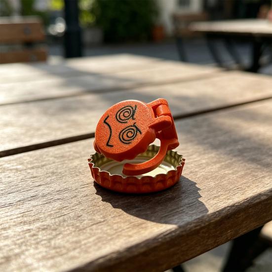 5Pcs 3D Printed Bottle Cap Marker, Reusable Bottle Marking, Multi Functional Drink Label for Party, Beer Soda Cover for Outdoor Camping