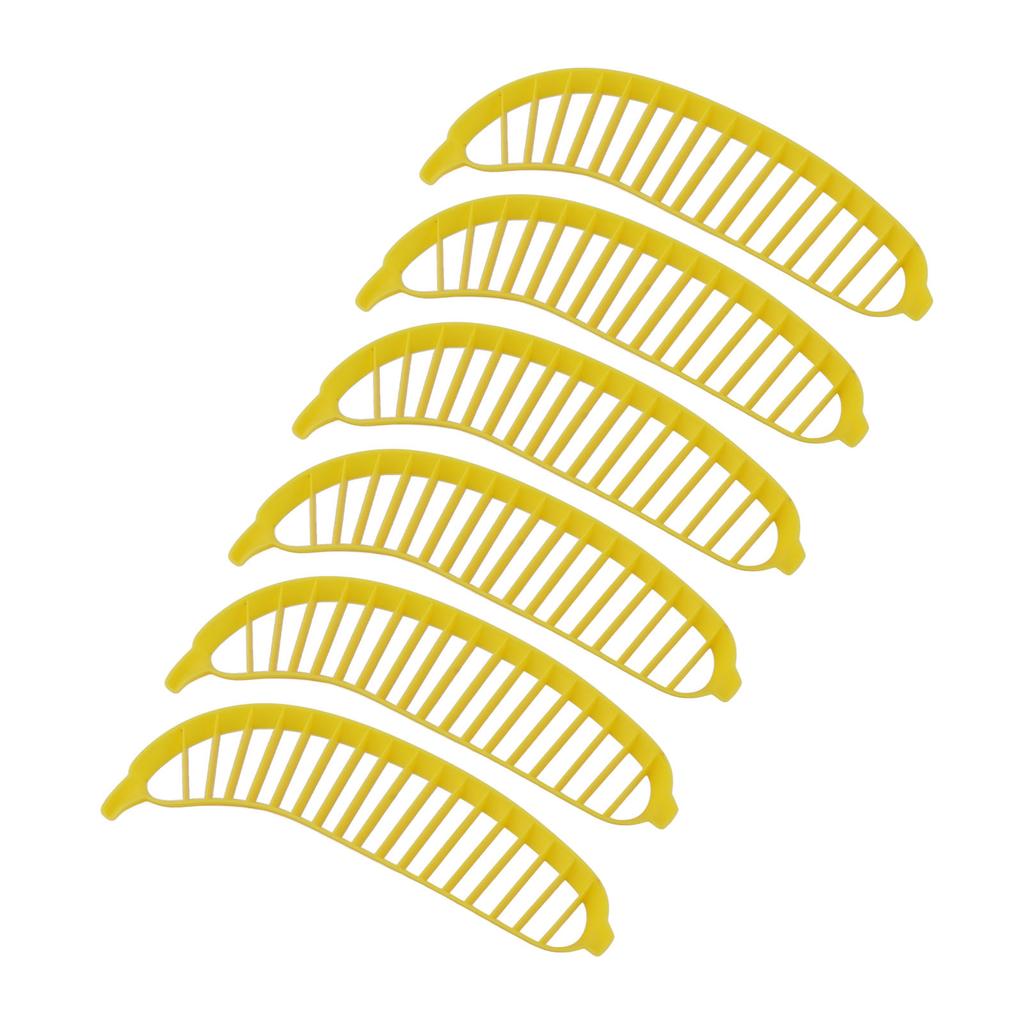 6Pcs Fruit Cutter Yellow Quick Slicing Reliable Durable Versatile Banana Cutter for Kitchen Home