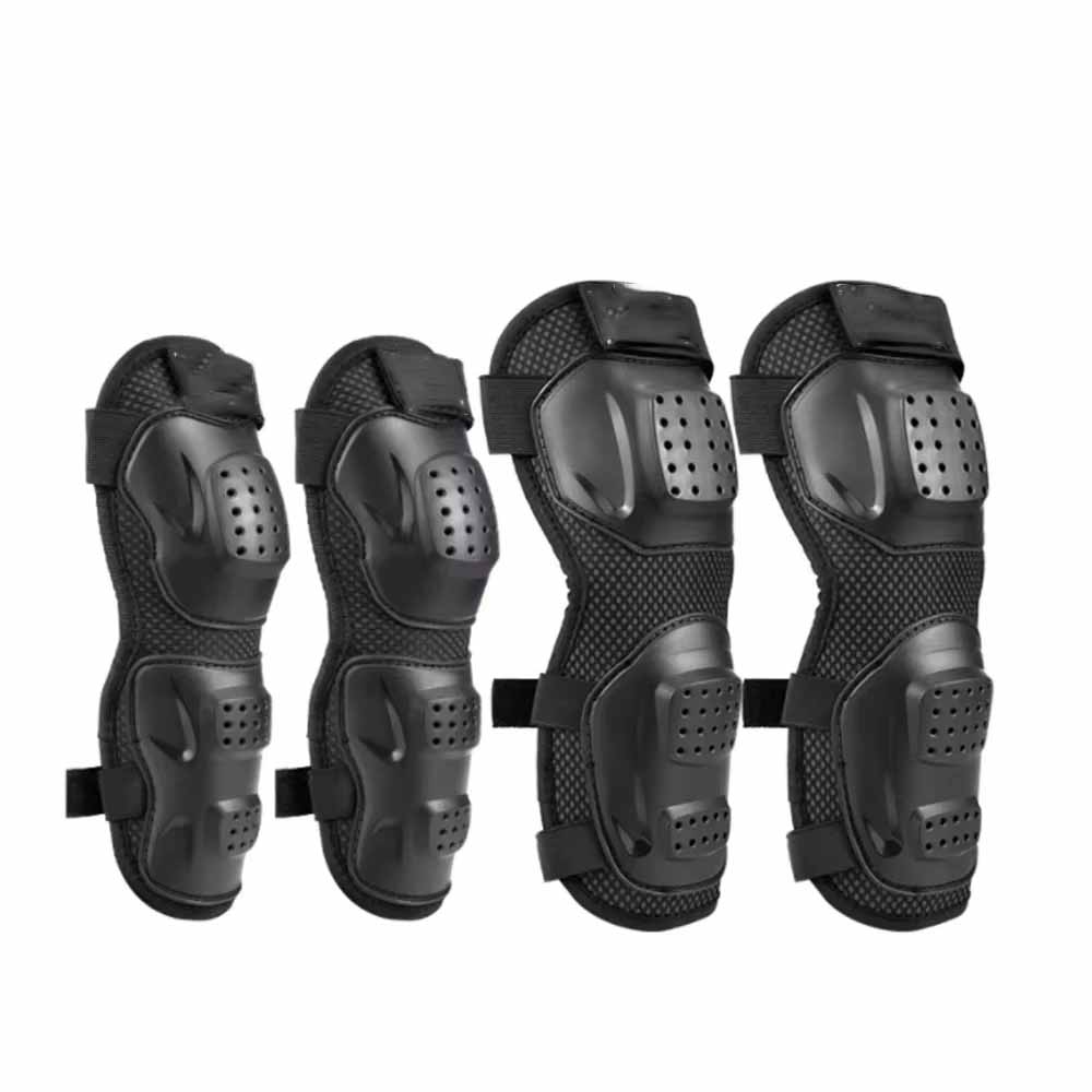 Motocyklowe nakolanniki i łokcie Oddychające Wyścigowe Off-Road Sporty Outdoorowe Motociclista Ochrona Nakolanniki Czteroczęściowy Zestaw