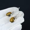 Tigerauge Edelstein Ohrringe, Tigerauge 925 Sterling Silber Ohrringe, handgefertigter Schmuck, Boho Ohrringe, Geschenke für Frauen, Frauen Ohrringe