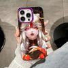 Game GI Ningguang Purple Translucent Mobile Phone Case for iPhone 17 16 15 14 13 12 11 X XR XS 8 7 Air Pro Max Plus Cover