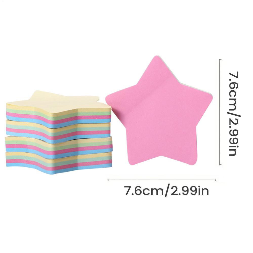 

500 Sheets/5pack Cute Sticky Notes Colorful Adhesive Memo Pads Bulk Note Taking for Journaling, Office School Home Planning