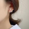 Stud Earrings Tide 925 Silver Korean Style Simple Design Earrings Fine Pearl Earrings Girly