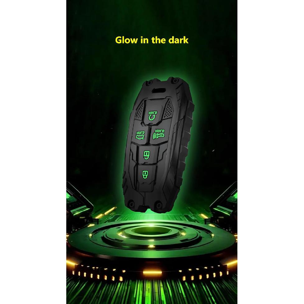 Key Fob Cover For Hyundai 5 Buttons Key Case,Heavy Key Shell Protector Keychain Accessories For 2024   Hyundai Sonata Tucson Santa Fe Palisade Key