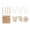 MidOcean Wooden Christmas Ornament Set (Pack of 3)