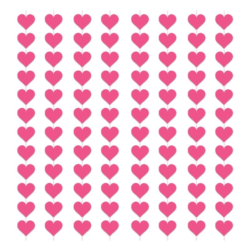 6/8Pieces Love Heart Ornament Valentines Day Heart Hanging Strips For Valentines Day And Wedding Decoration