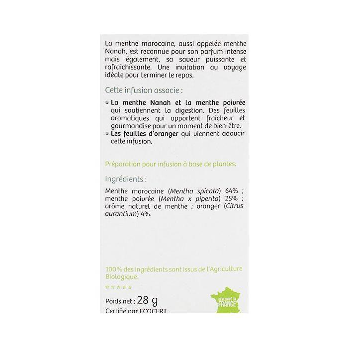 Vitavea - BioNutrisanté - Infusion Après-repas Menthe Nanah - 20 Sachets