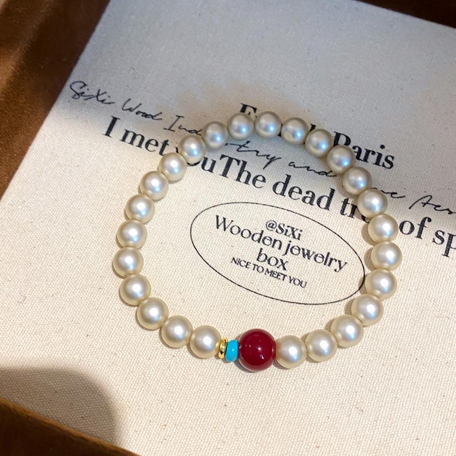 Elegant Chinese Agate Pearl Bracelet for Women - Simple, Versatile Design