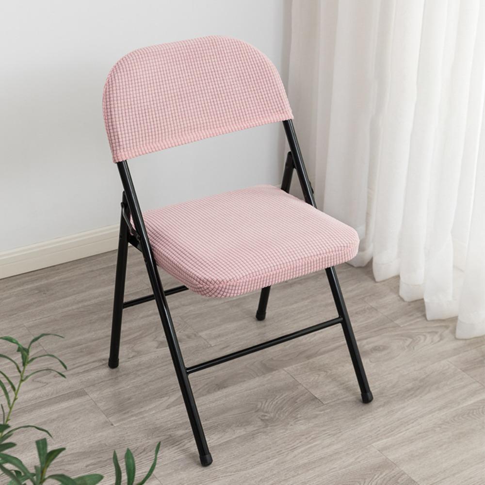 

Durable Elastic Folding Dining Covers Universal Dustproof Seat Slipcovers Polar Fleece Backrest Chairs Cover розовый