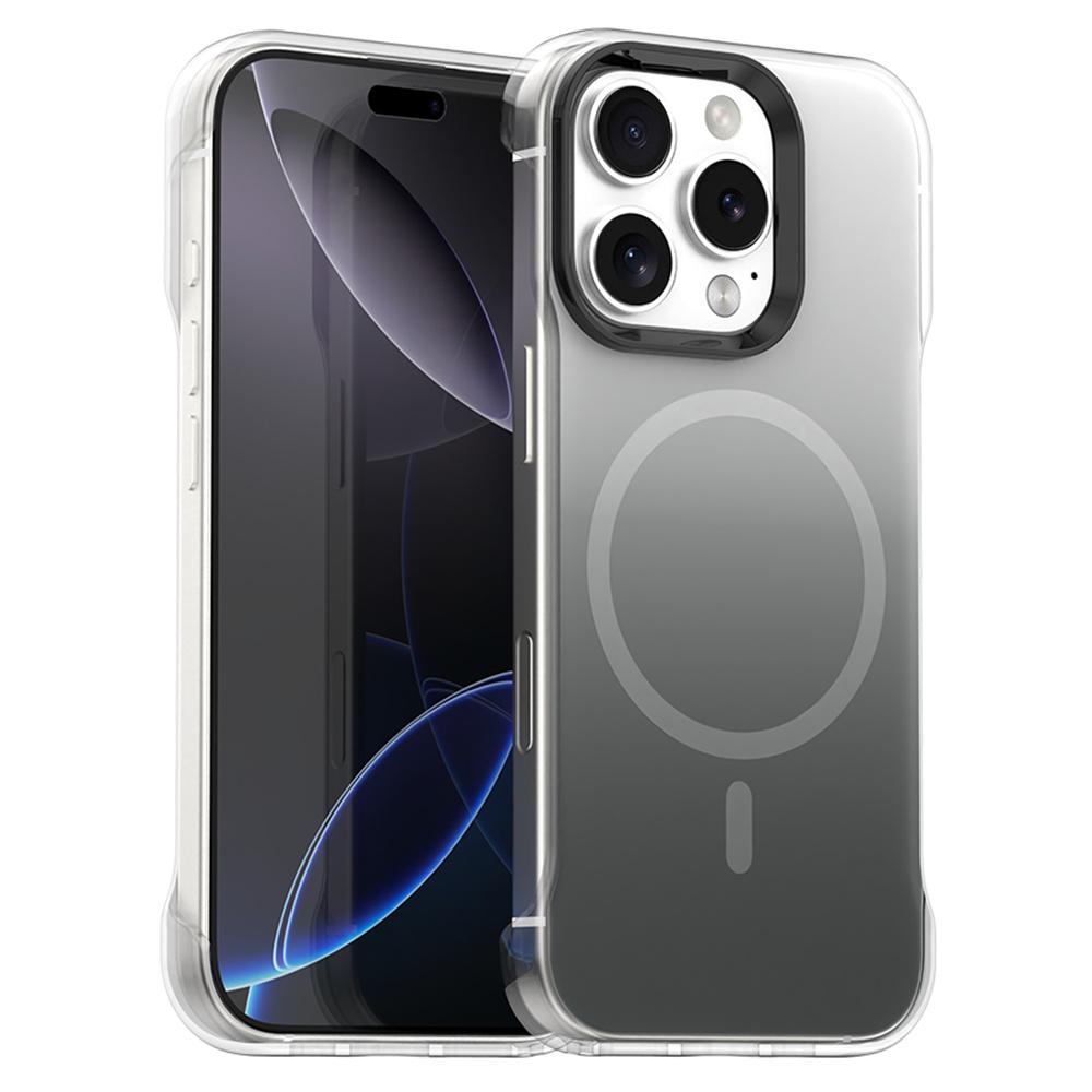 For iPhone 16 Pro Max Magnetic Case Gradient Design Borderless IMD TPU+PC+PET Phone Cover