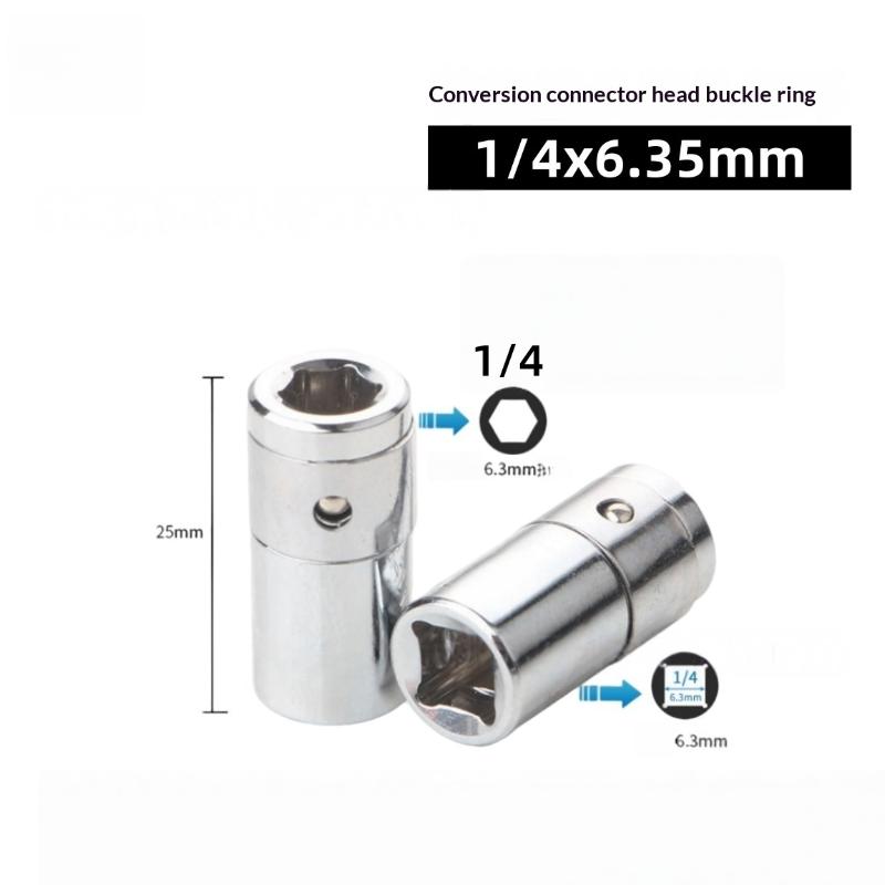 1/3 Pezzi Porta Cacciavite Adattatore di Conversione per Bussole a Percussione Quadrato 1/4" 3/8" 1/2" a Esagonale 1/4" Convertitore per Punte da Bussola