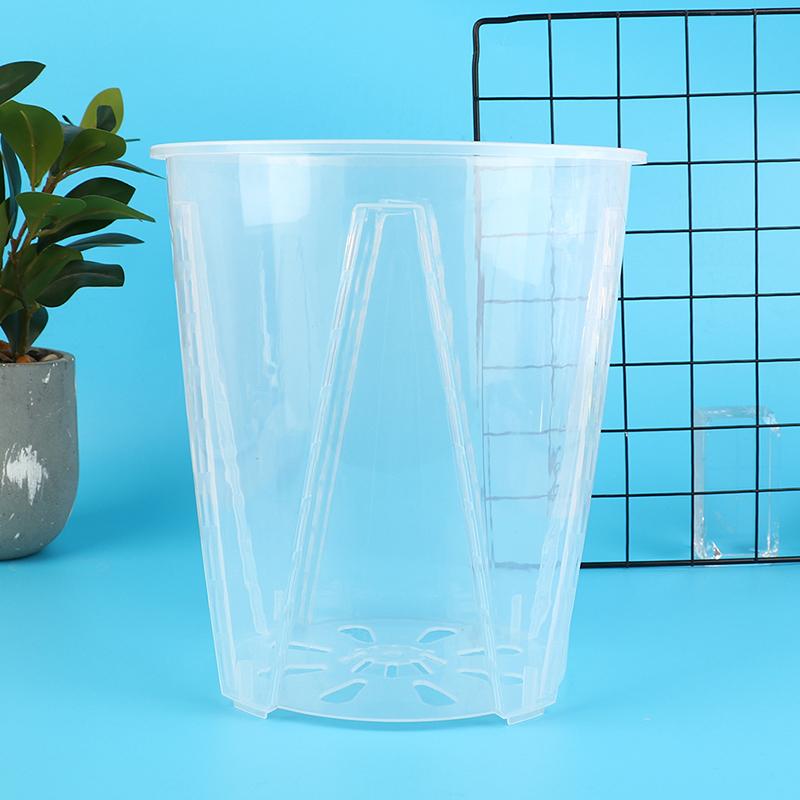 Plant Pot Diy Plastic Transparent Cylindrical Flower Holder Vegetable Planter