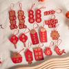 Decorative New Year's Blessing Pendant Chinese Style Lunar New Year Hanging Ornament  Wedding