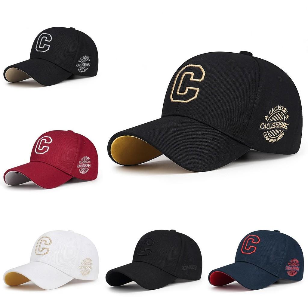 C Embroidery Letter Baseball Hat Adjustable Sun Protection Peaked Gift Caps