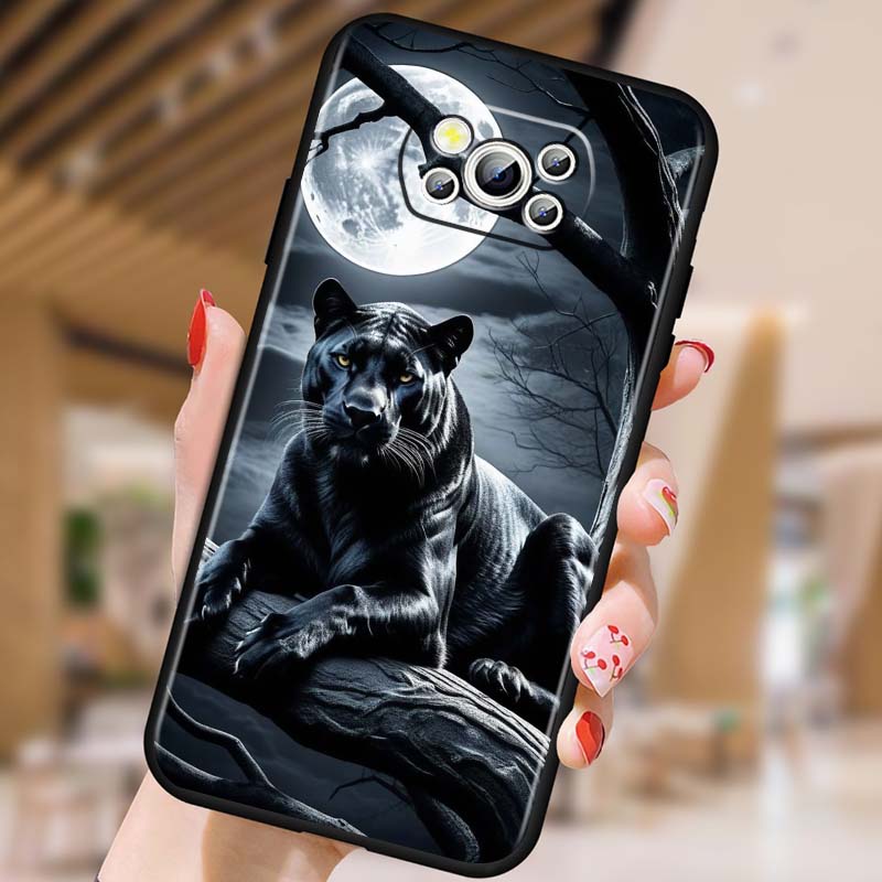 Lion Bear Cat Cool For Xiaomi Mi Poco F3 F4 F5 F6 X3 X4 X5 X6 X7 M3 M4 M5 M6 M7 GT Pro 5G Black Phone Case